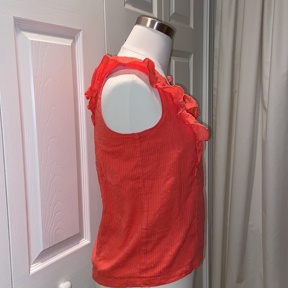 🎉HP🎉 J.Crew Factory Textured Ruffle Tank Top - Picture 4 of 12